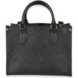 Louis Vuitton Vintage, Tweedehands leren Louis Vuitton tassen Zwart, Dames, Maat:ONE Size