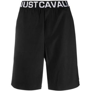 Just Cavalli, Korte broeken, Heren, Zwart, XL, Polyester, Shorts