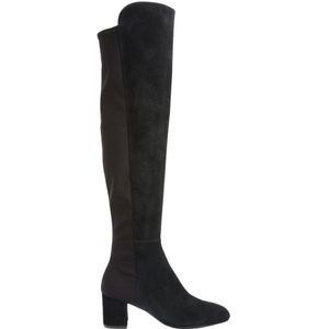 Stuart Weitzman, Schoenen, Dames, Zwart, 36 EU, Suède, Yuliana Suède Overknee Laars