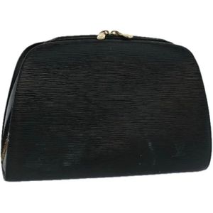 Louis Vuitton Vintage, Tweedehands leren Louis Vuitton tassen Zwart, Dames, Maat:ONE Size