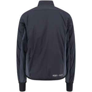 Moncler, Jassen, Heren, Blauw, XL, Nylon, Gewatteerde nylon jas met Primaloft vulling