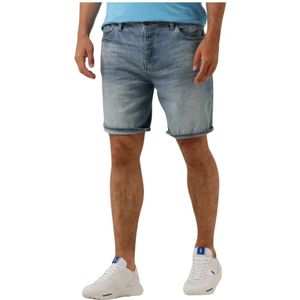 Pure Path, Korte broeken, Heren, Blauw, W29, Denim, Blauwe Denim Shorts The Owen