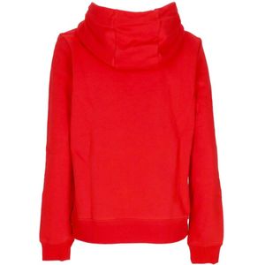 Nike, Sweatshirts & Hoodies, unisex, Rood, S, Katoen, Sportswear Club Fleece Hoodie Rood/Wit