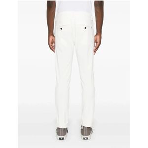 Dondup, Broeken, Heren, Wit, W38, Katoen, Witte Slim Fit Corduroy Broek