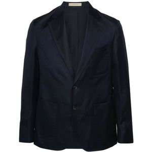 Corneliani, Blauwe Herenjassen Blauw, Heren, Maat:M