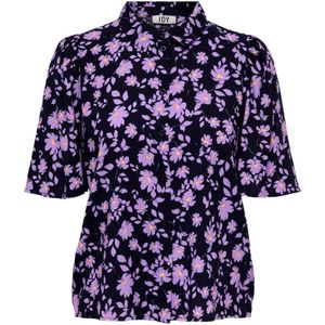 Jacqueline de Yong, Blouses & Shirts, Dames, Veelkleurig, S, Bloemenknoopsluiting Shirt Lila