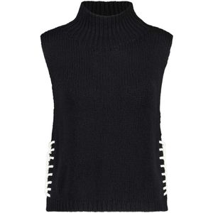 Riani, Gebreide trui met opstaande kraag Zwart, Dames, Maat:M