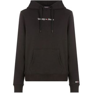 Tommy Jeans, Sweatshirts & Hoodies, Dames, Zwart, S, Katoen, Hoodies