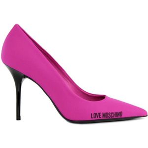 Love Moschino, Fuchsia Stof Decollete Roze, Dames, Maat:37 EU