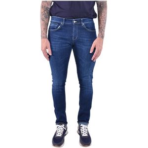 Dondup, Jeans, Heren, Blauw, W29, Katoen, Skinny Fit Lage Taille Jeans