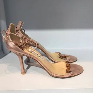 Jimmy Choo Pre-owned, Pre-owned, Dames, Roze, 40 EU, Leer, Pre-owned Leather sandals