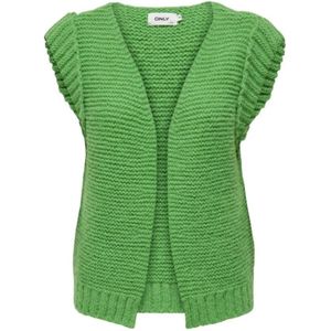 Only, Tops, Dames, Groen, S, Island Green Open Vest | Freewear Groen