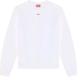 Diesel, Sweatshirts & Hoodies, Heren, Wit, 3Xl, Comfortabele en stijlvolle S-Ginn-D Sweatshirt