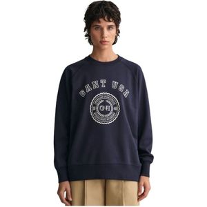 Gant, Sweatshirts & Hoodies, Dames, Blauw, S, Katoen, Oversize American Sportswear Sweatshirt