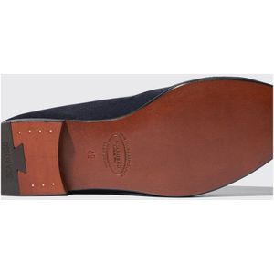 Scarosso, Schoenen, Heren, Blauw, 39 EU, Suède, Klassieke Blauwe Suède Loafer