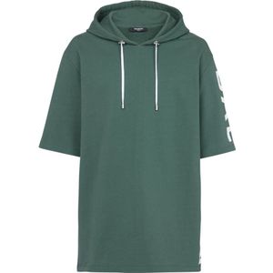 Balmain, Sweatshirts & Hoodies, Heren, Groen, XL, Katoen, Oversized ecodesigned katoenen hoodie met logoprint