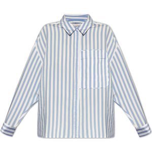 Munthe, Blouses & Shirts, Dames, Blauw, M, Morgana gestreepte shirt