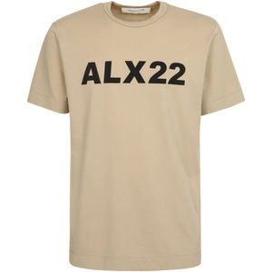 1017 Alyx 9Sm, Tops, Heren, Beige, S, Katoen, Logo-print t-shirt