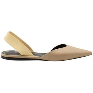Proenza Schouler Pre-owned, Pre-owned, Dames, Beige, 37 EU, Leer, Pre-owned Leather flats