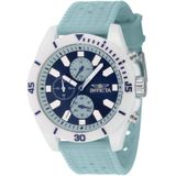 Invicta Watches, Accessoires, Heren, Wit, ONE Size, Heren Keramisch Quartz Horloge - Blauwe Wijzerplaat