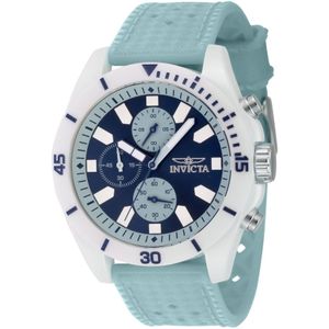 Invicta Watches, Accessoires, Heren, Wit, ONE Size, Heren Keramisch Quartz Horloge - Blauwe Wijzerplaat