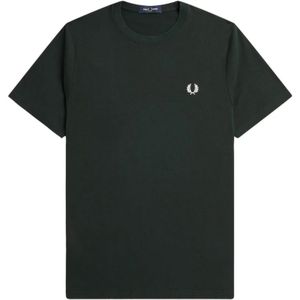Fred Perry, Tops, Heren, Groen, S, T-Shirts