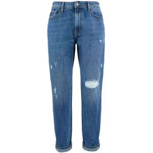 YES Zee, Jeans, Heren, Blauw, W28, Katoen, Gescheurde Naden Katoenen Jeans