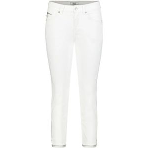 Mac, Rich Slim Licht Denim Jeans Wit, Dames, Maat:L