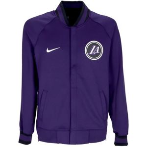 Nike, Sweatshirts & Hoodies, Heren, Paars, L, Polyester, City Edition Lichtgewicht Sweatshirt Jas