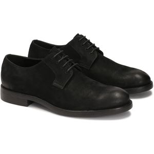 Kazar, Schoenen, Heren, Zwart, 44 EU, Klassieke zwarte nubuck halfschoenen