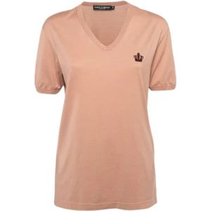 Dolce & Gabbana Pre-owned, Pre-owned, Dames, Oranje, L, Pre-owned Fabric tops