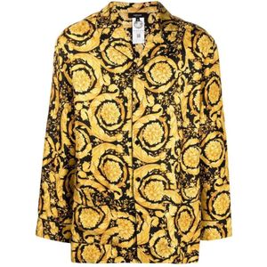 Versace, Barok Print Zijden Trui Veelkleurig, Heren, Maat:3XL