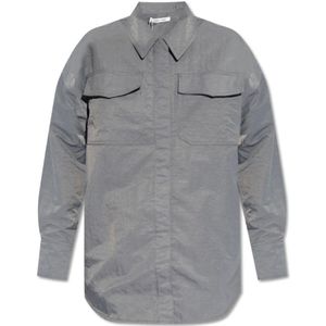 Samsøe Samsøe, Blouses & Shirts, Dames, Grijs, XL, ‘Gira’ shirt