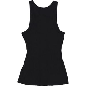 Nike, Tops, Dames, Zwart, S, Katoen, Rib Tanktop voor Dames Sportkleding