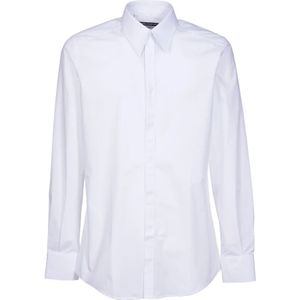 Dolce & Gabbana, Overhemden, Heren, Wit, XL, Witte Overhemden - Pinaforemetal Breedte