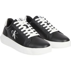 Calvin Klein Jeans, Schoenen, Heren, Zwart, 42 EU, Leer, Zwarte Chunky Cupsole Sneakers