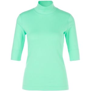 Marc Cain, Tops, Dames, Groen, S, Katoen, Kort Turtle-Neck T-shirt