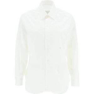 Maison Margiela, Blouses & Shirts, Dames, Wit, S, Klassieke Witte Button-Up Overhemd