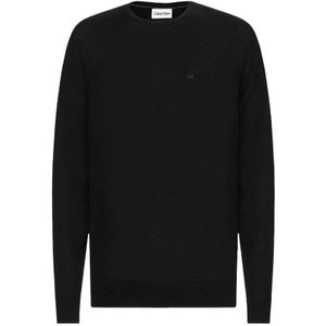 Calvin Klein, Sweatshirts & Hoodies, Heren, Zwart, M, Wol, Sweatshirts