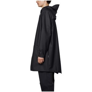 Rains, Jassen, Heren, Zwart, S, Lange Zwarte Unisex Regenjas