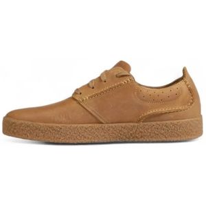 Clarks, Schoenen, Heren, Beige, 42 EU, Beige Veterschoenen met Rubberen Zool