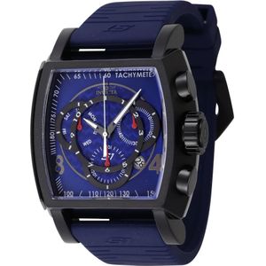 Invicta Watches, S1 Rally Quartz Horloge - Blauwe Wijzerplaat Zwart, Heren, Maat:ONE Size