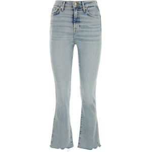 7 For All Mankind, Slim Kick Stretch Denim Jeans Blauw, Dames, Maat:W27