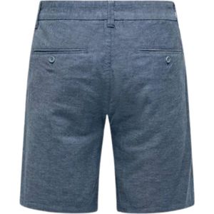 Only & Sons, Korte broeken, Heren, Blauw, S, Katoen, Stijlvolle Bermuda Shorts voor Mannen