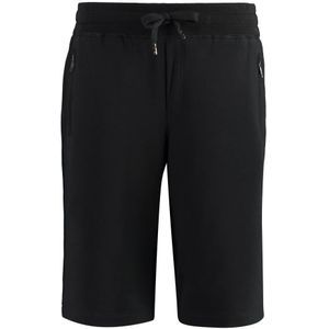 Dolce & Gabbana, Korte broeken, Heren, Zwart, L, Katoen, Katoenen Bermuda Shorts met Ritssluiting Zakken