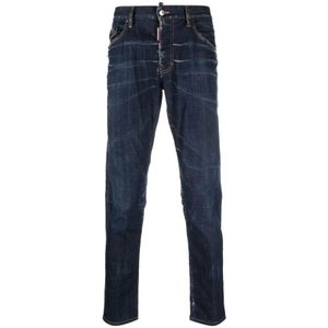 Dsquared2, Jeans, Heren, Blauw, 2Xl, Katoen, Donkerblauwe Broek Noos