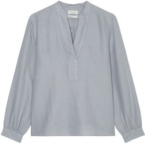 Marc O'Polo, Blouses & Shirts, Dames, Blauw, XS, Linnen, Linnen tuniek blouse normaal