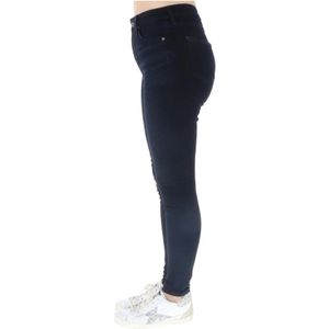 Superdry, Jeans, Dames, Blauw, W25 L30, High-Waisted Distressed Jeans