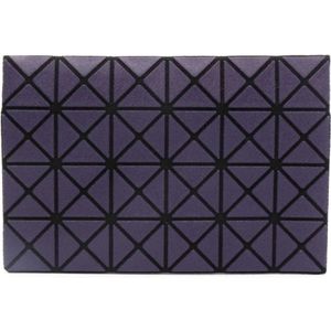 Issey Miyake, Paarse Geometrische Panel Portemonnee Paars, Heren, Maat:ONE Size