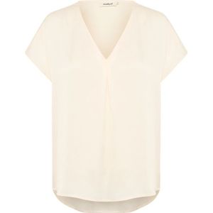 Soaked in Luxury, Blouses & Shirts, Dames, Beige, S, Polyester, Feminine korte mouw top